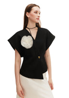 Olah Bloom Silk Flower Pin - Moon Rose