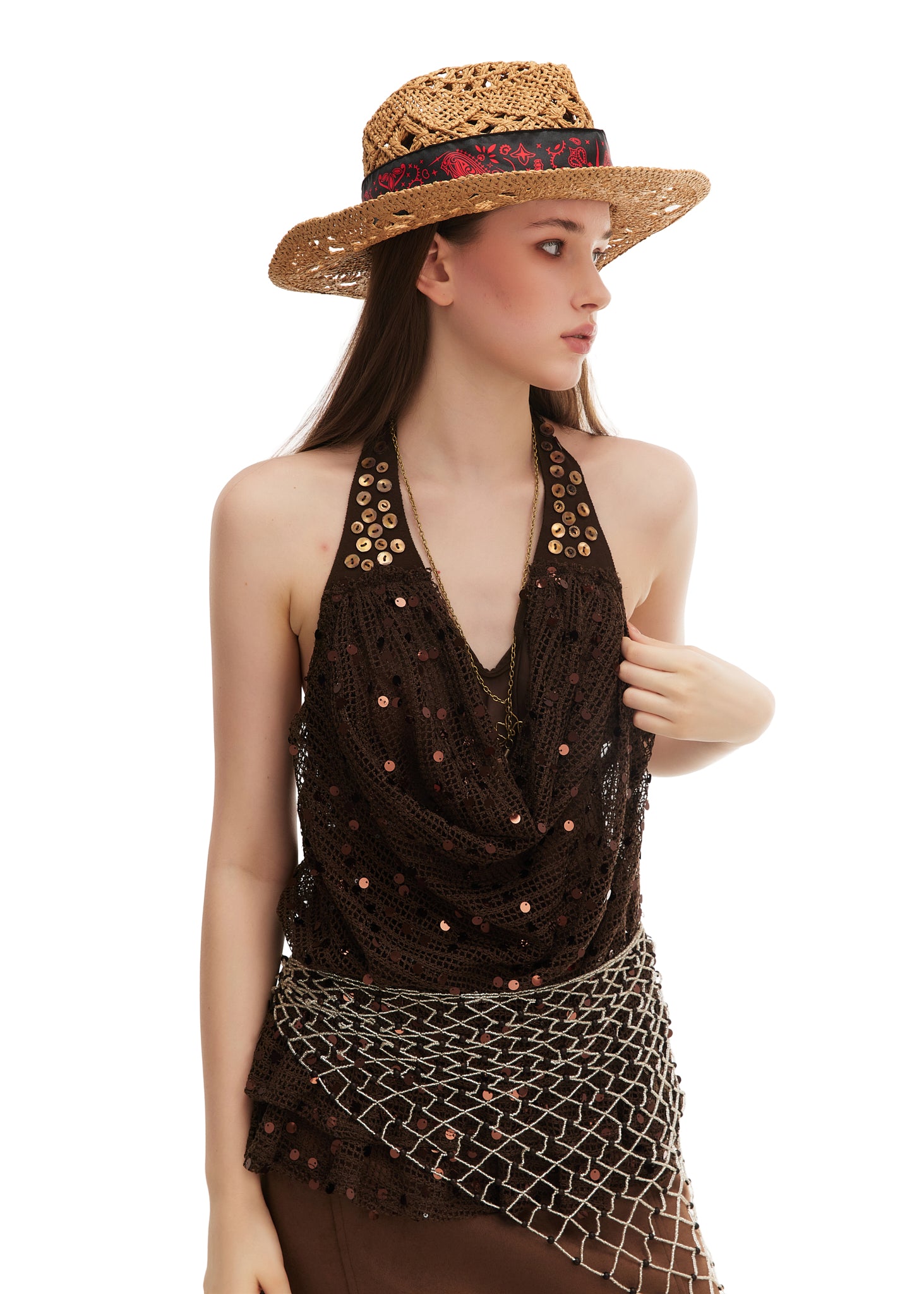 Olah x Hakhu Ancestral Beaded Veil — Yaku Eclipse