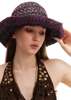 Blackberry Jam Packable Straw Hat