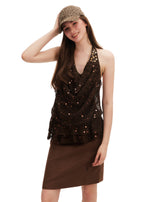 Leopard Print Baseball Cap - Stone
