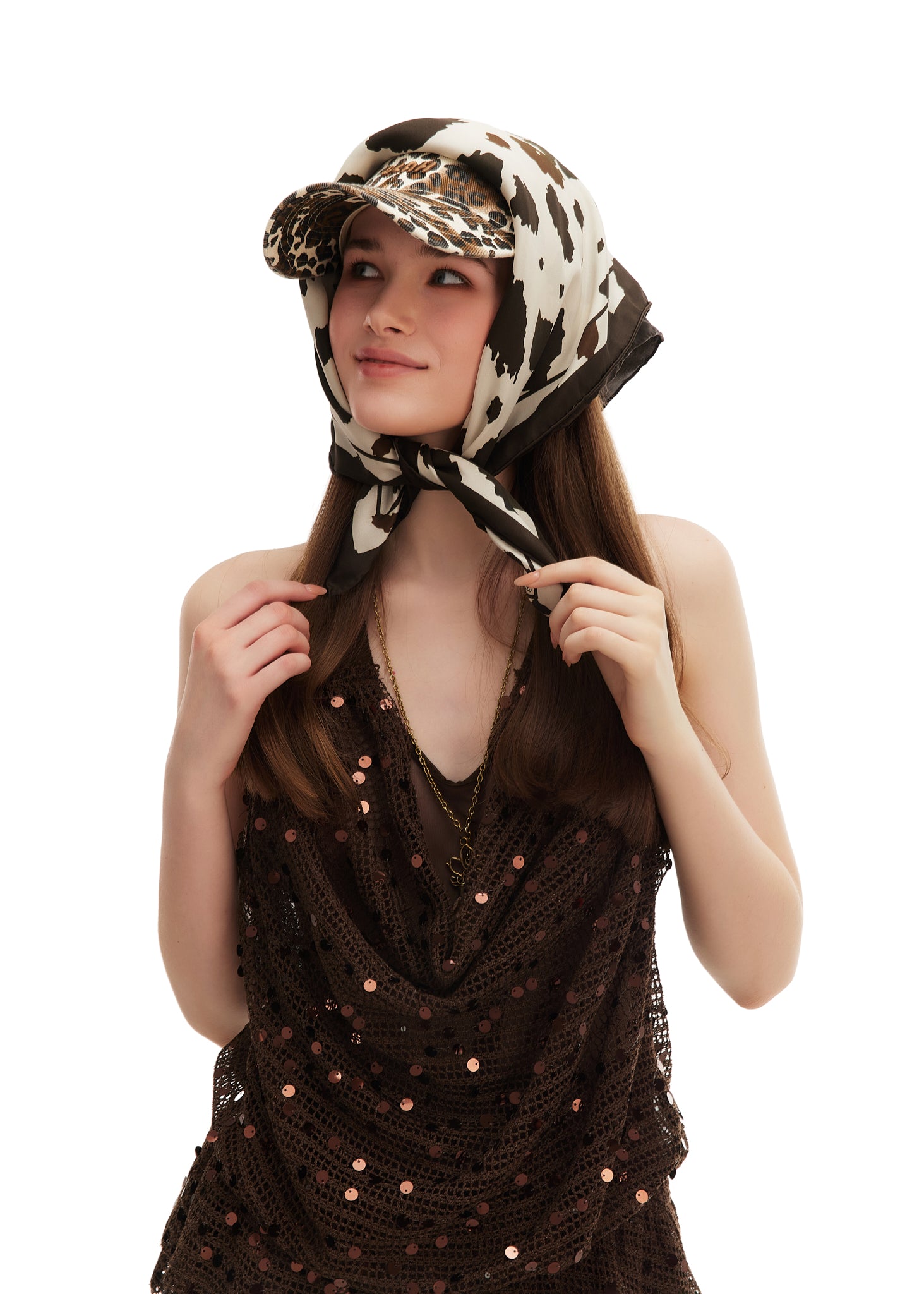 Leopard Print Baseball Cap - Cream Cocoa