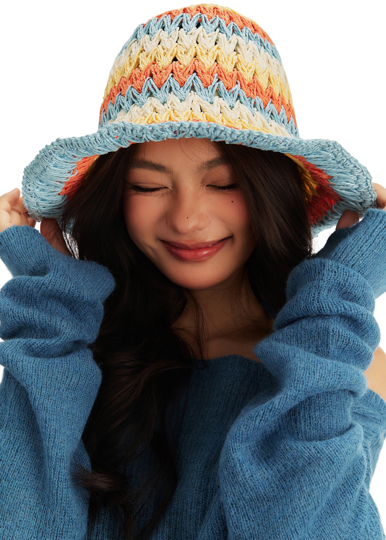 Sunrise Sorbet Packable Straw Hat