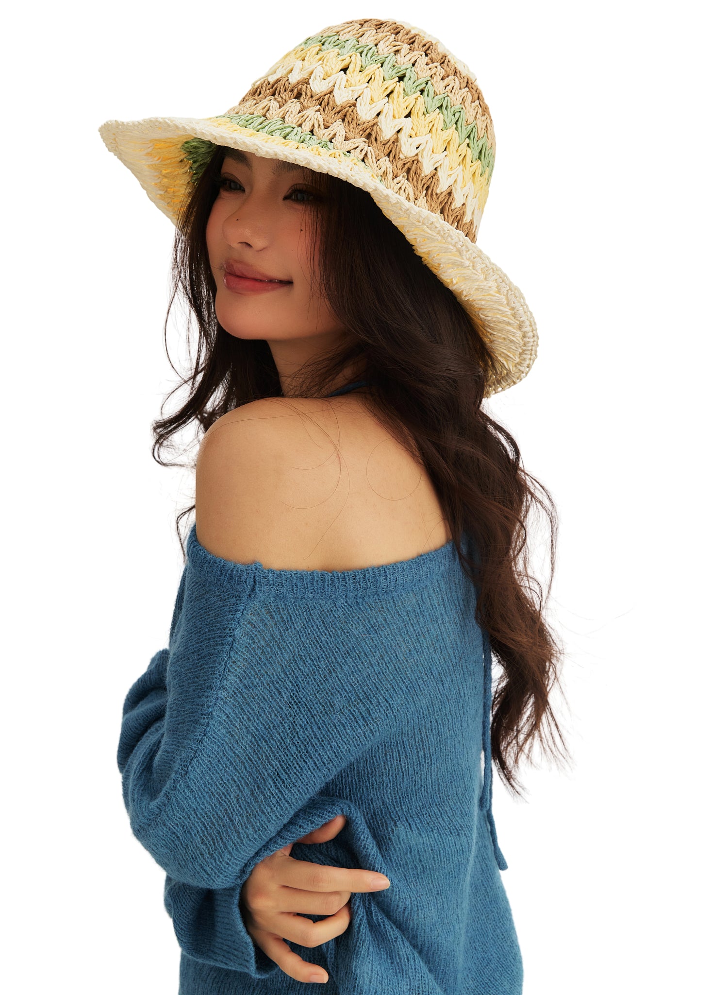 Pistachio Gelato Packable Straw Hat