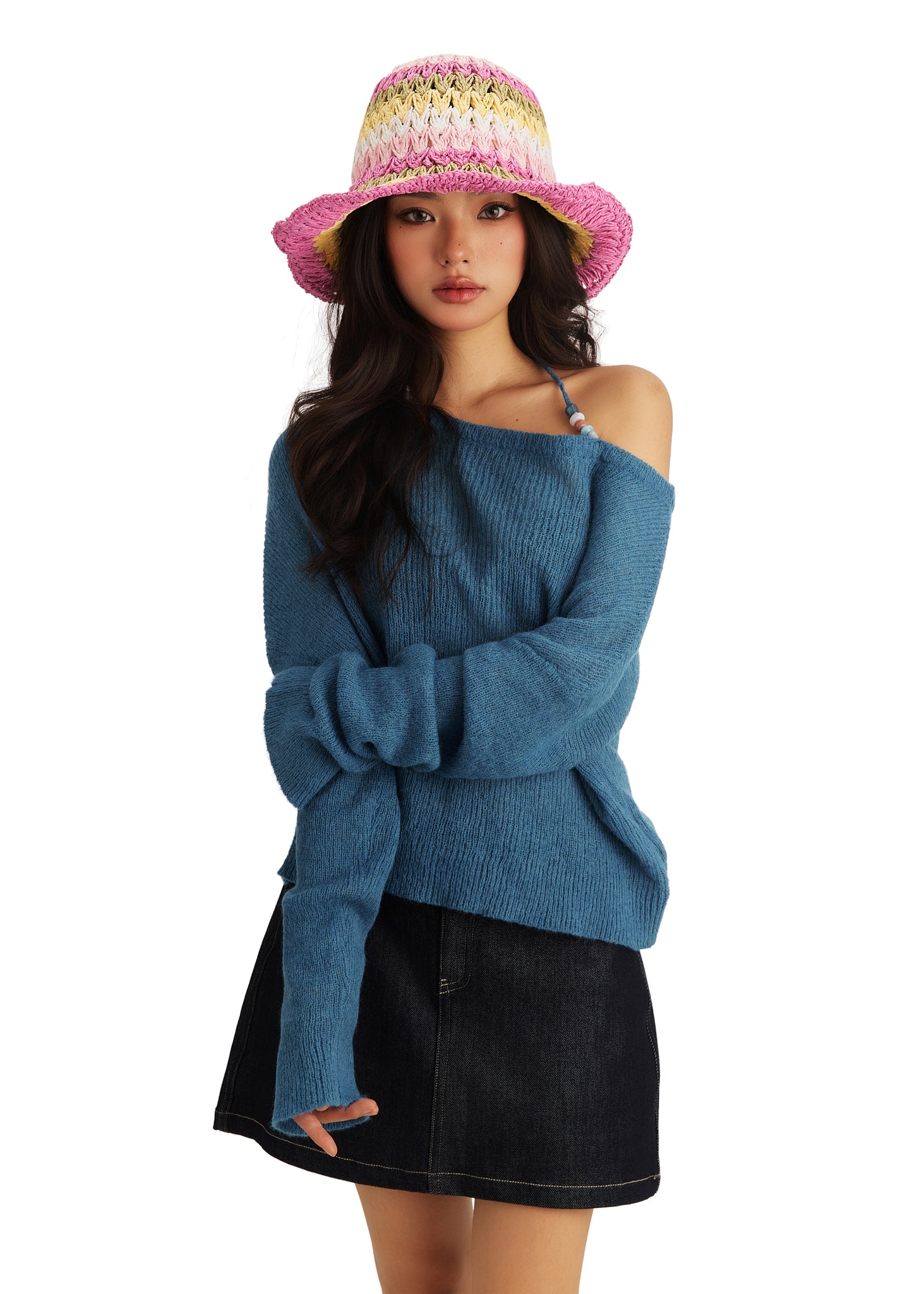 Raspberry Lemonade Packable Straw Hat