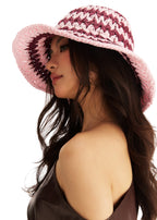 Strawberry Macaron Packable Straw Hat