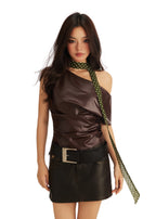 Le Petit Dot Silk Hair Ribbon Scarf - Olive