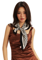 Stripe Mood Silk Bandana Scarf