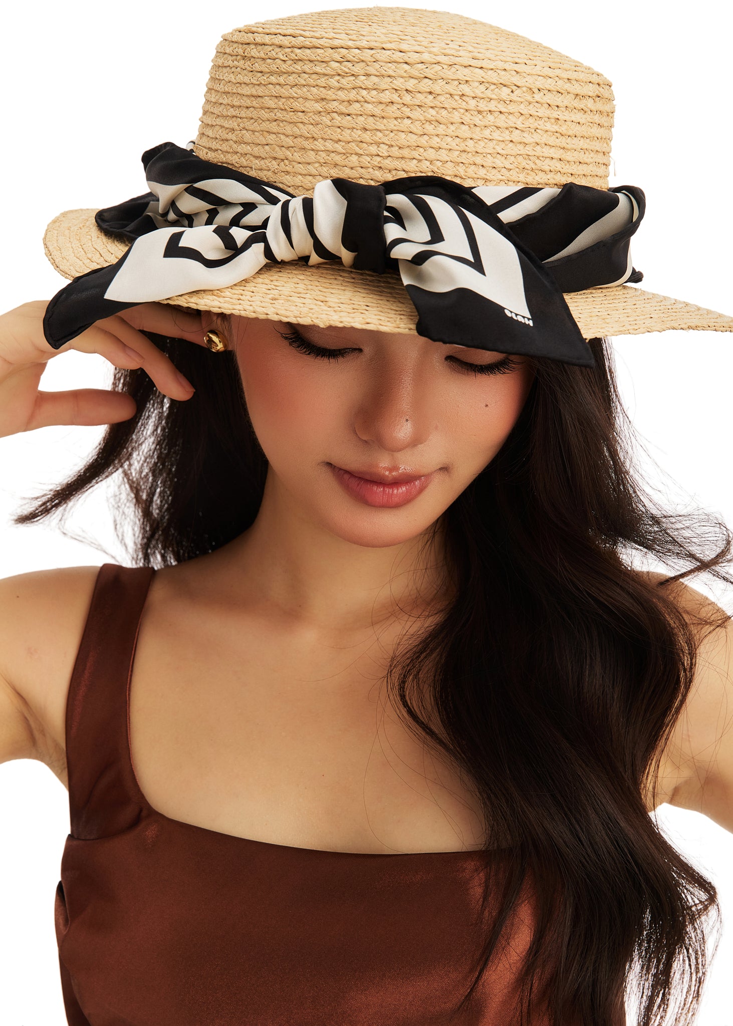 Stripe Mood Silk Bandana Scarf