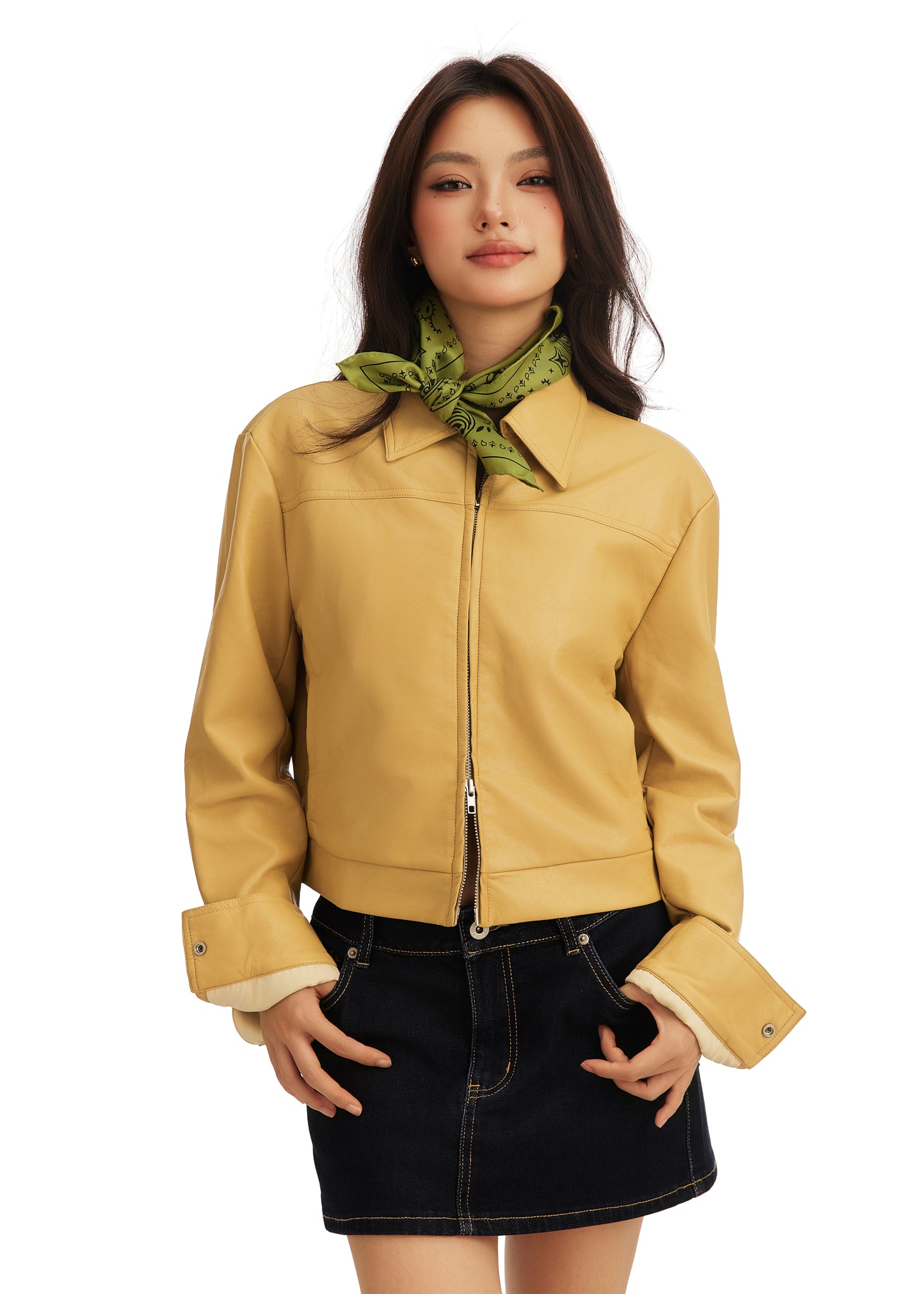 Paisley Silk Bandana Scarf - Soft Olive
