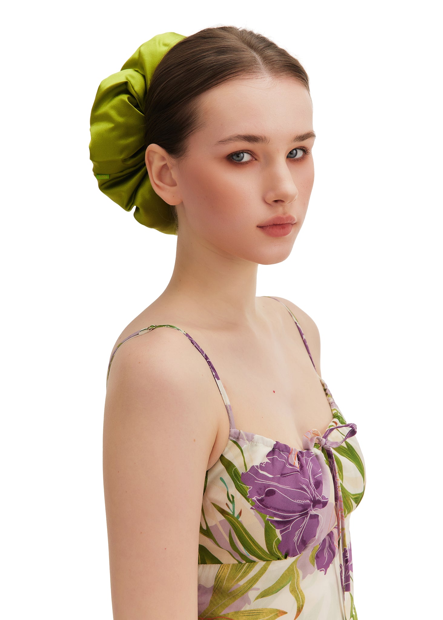 Olah Silk Marshmallow Scrunchie - Olive Cloud