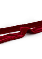 Olah Silk Velvet Ribbon Scrunchie - Red