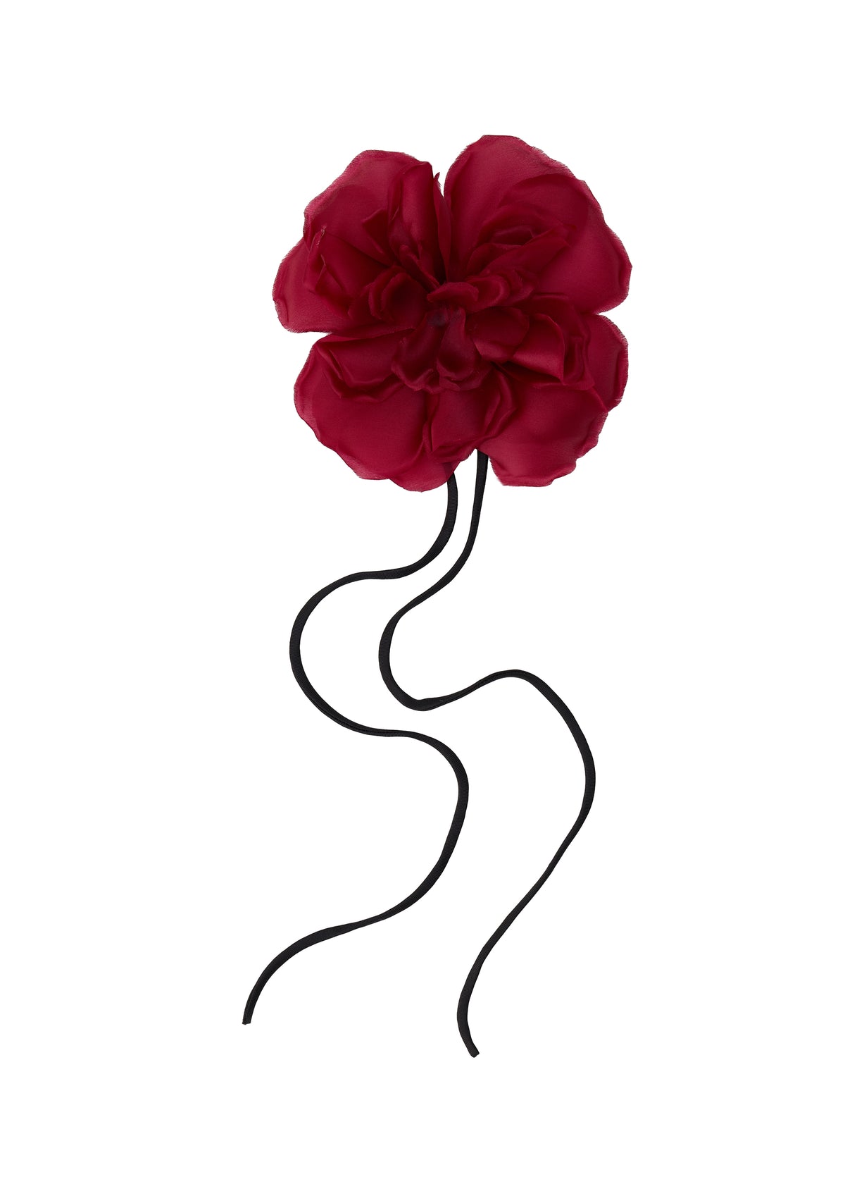 Olah Bloom Silk Flower Pin - Velvet Rose