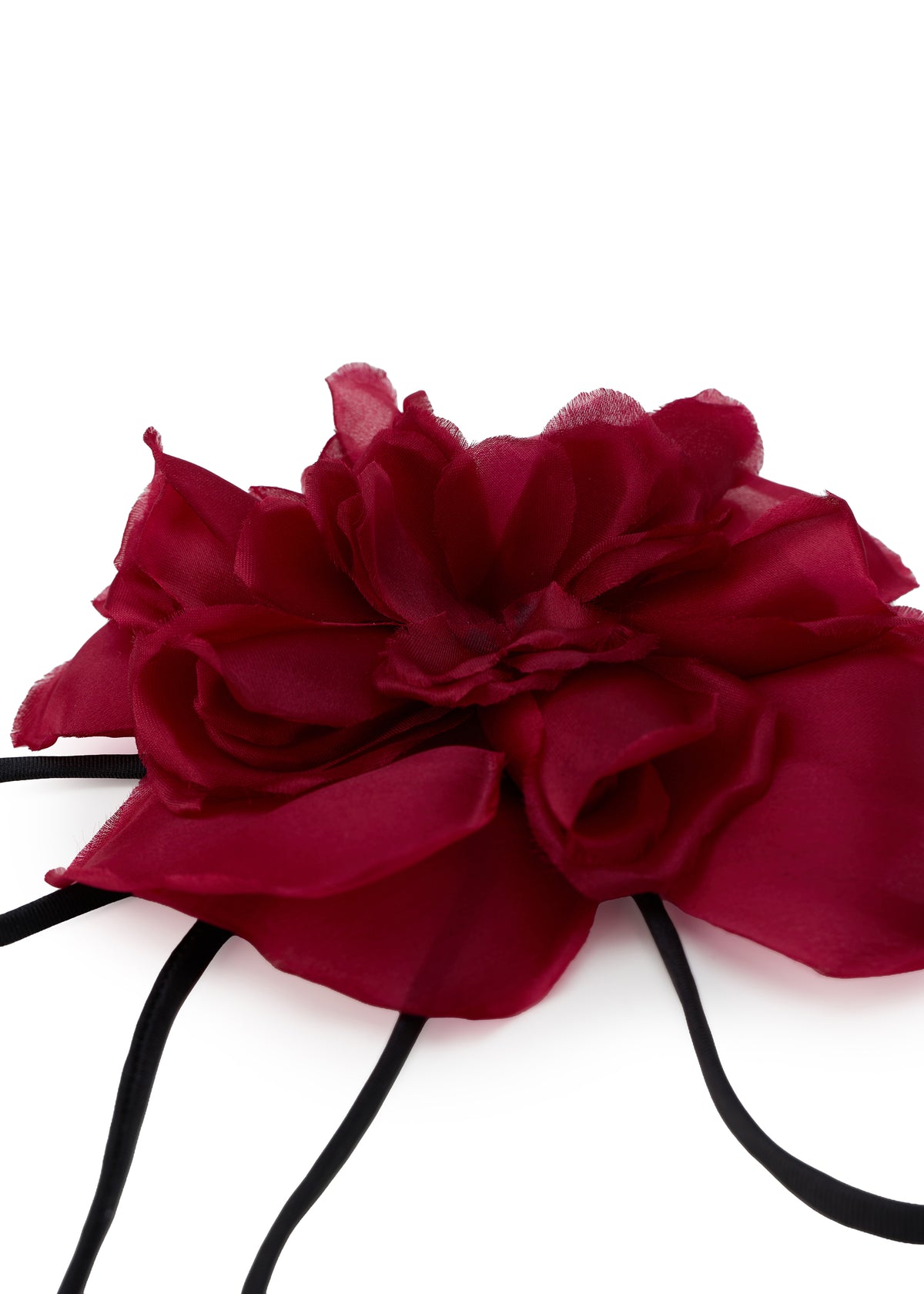 Olah Bloom Silk Flower Pin - Velvet Rose