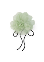 Olah Bloom Silk Flower Pin - Jade Rose