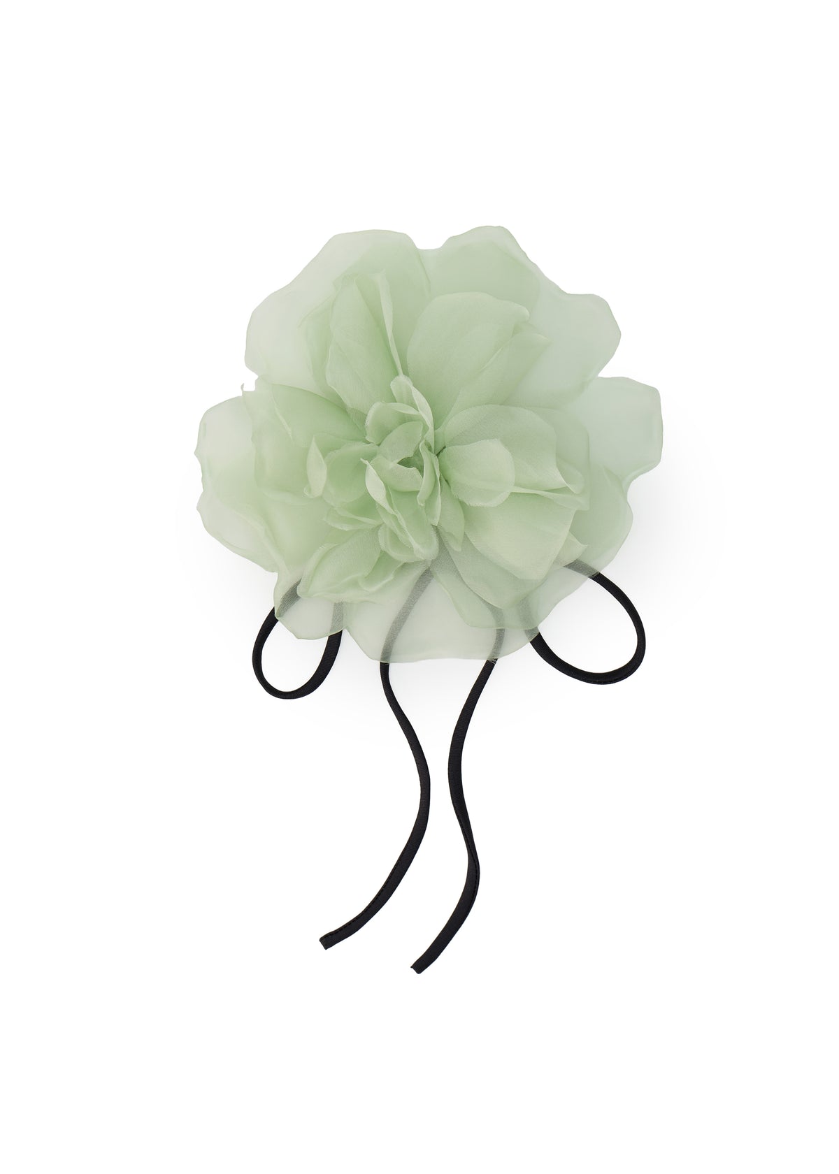 Olah Bloom Silk Flower Pin - Jade Rose