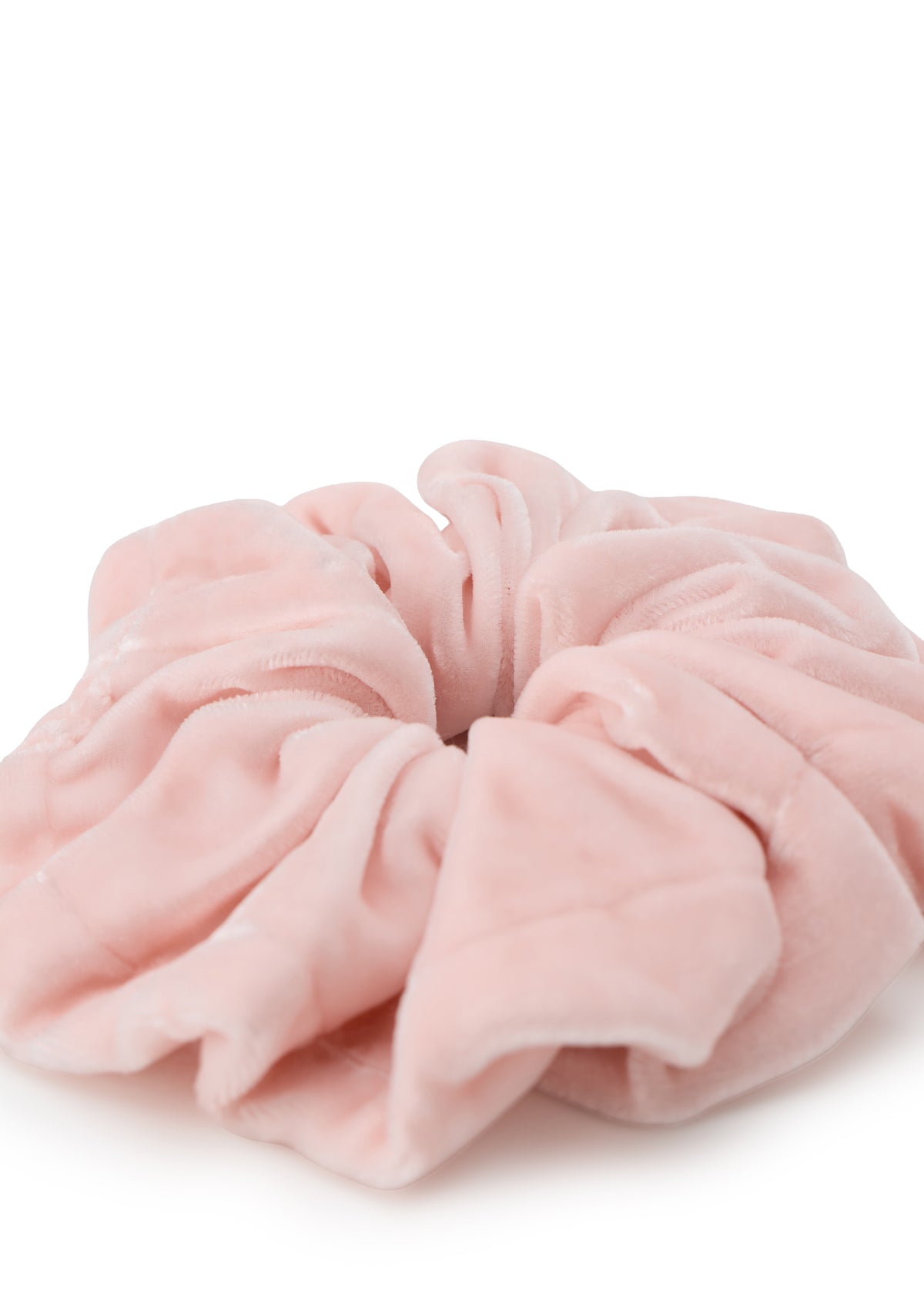 Olah Silk Velvet Ribbon Scrunchie - Pink
