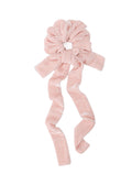 Olah Silk Velvet Ribbon Scrunchie - Pink