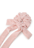 Olah Silk Velvet Ribbon Scrunchie - Pink