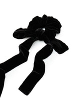 Olah Silk Velvet Ribbon Scrunchie - Black