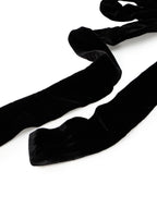 Olah Silk Velvet Ribbon Scrunchie - Black