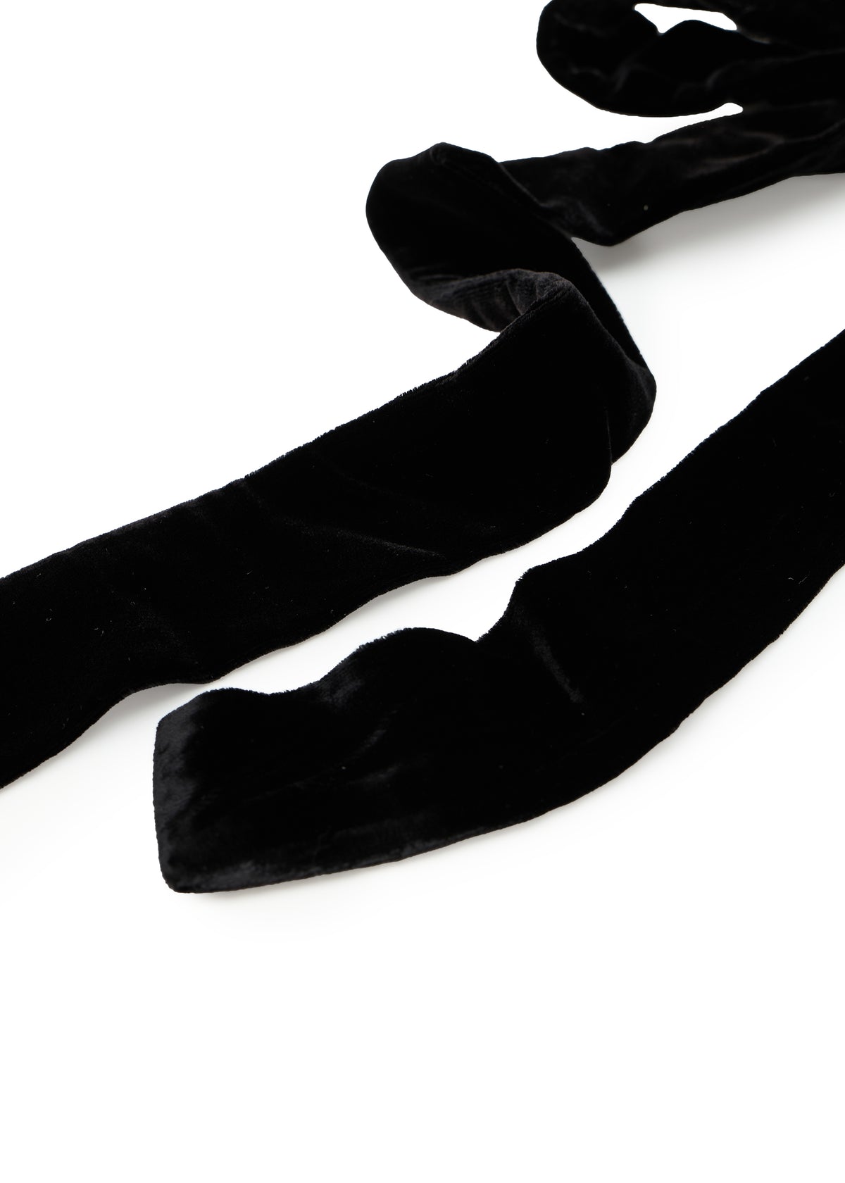 Olah Silk Velvet Ribbon Scrunchie - Black