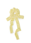 Olah Silk Velvet Ribbon Scrunchie - Yellow