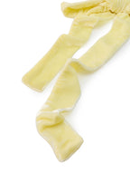 Olah Silk Velvet Ribbon Scrunchie - Yellow