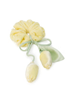 Lemon Silk Velvet Hair Tie Scrunchie - Yellow