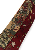 Shanghai Silk Skinny Scarf - Red