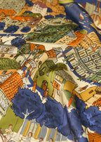 Shanghai Silk Square Scarf 26 - Blue
