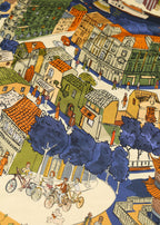 Shanghai Silk Square Scarf 26 - Blue