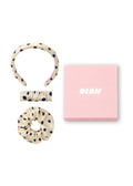 Polka Dot Silk Hair Ritual Gift Set - White