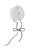 Olah Bloom Silk Flower Pin - Moon Rose