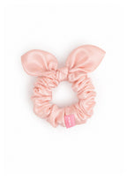 Bunny Ear Silk Hair Tie Scrunchie - Pink