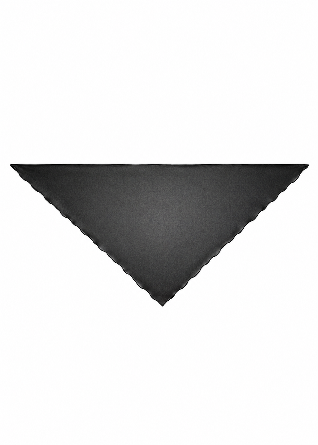 Silk Organza Triangle Scarf - Black