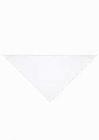 Silk Organza Triangle Scarf - White