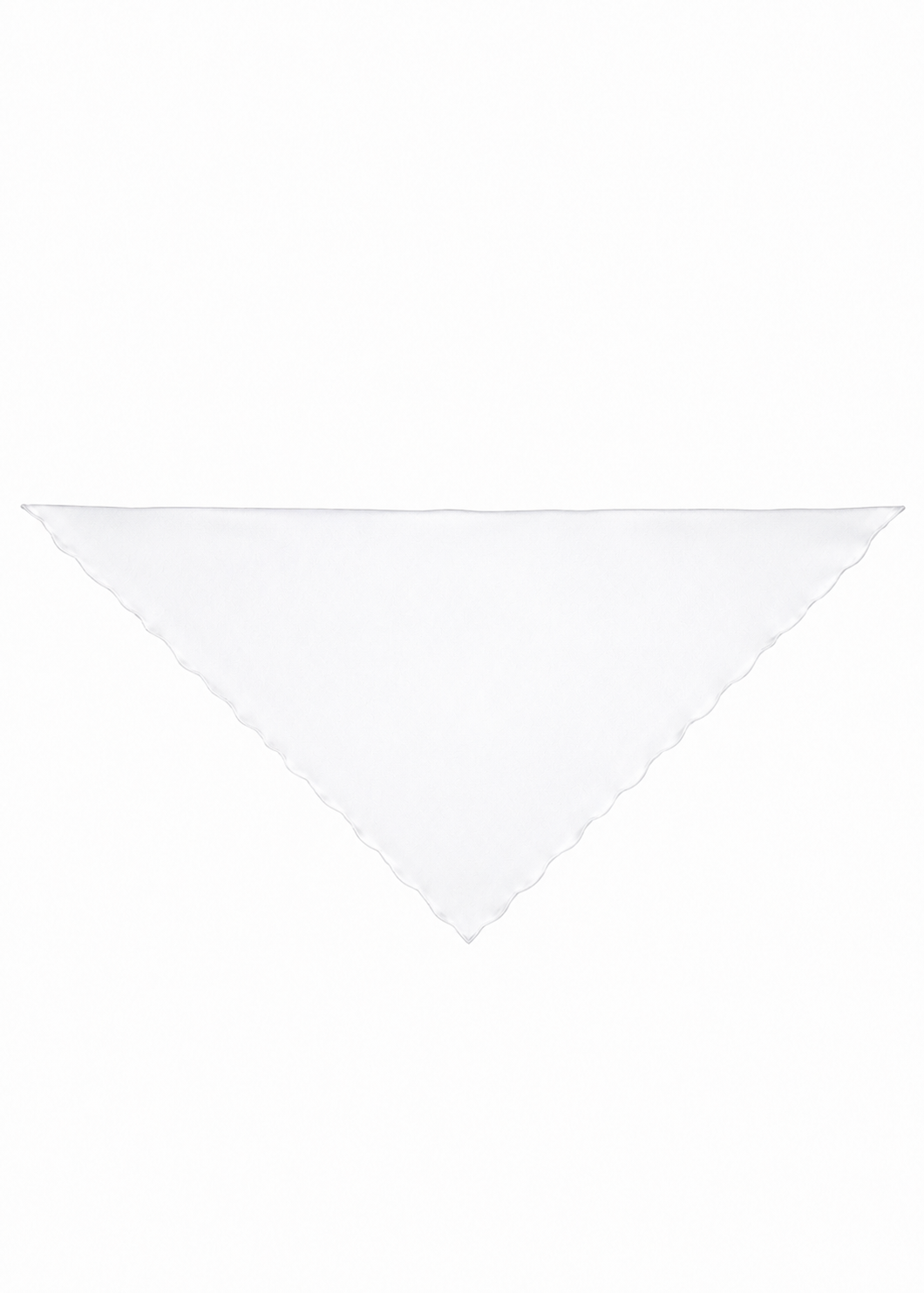 Silk Organza Triangle Scarf - White