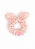 Bunny Ear Silk Hair Tie Scrunchie - Pink