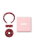 Polka Dot Silk Hair Ritual Gift Set - Red