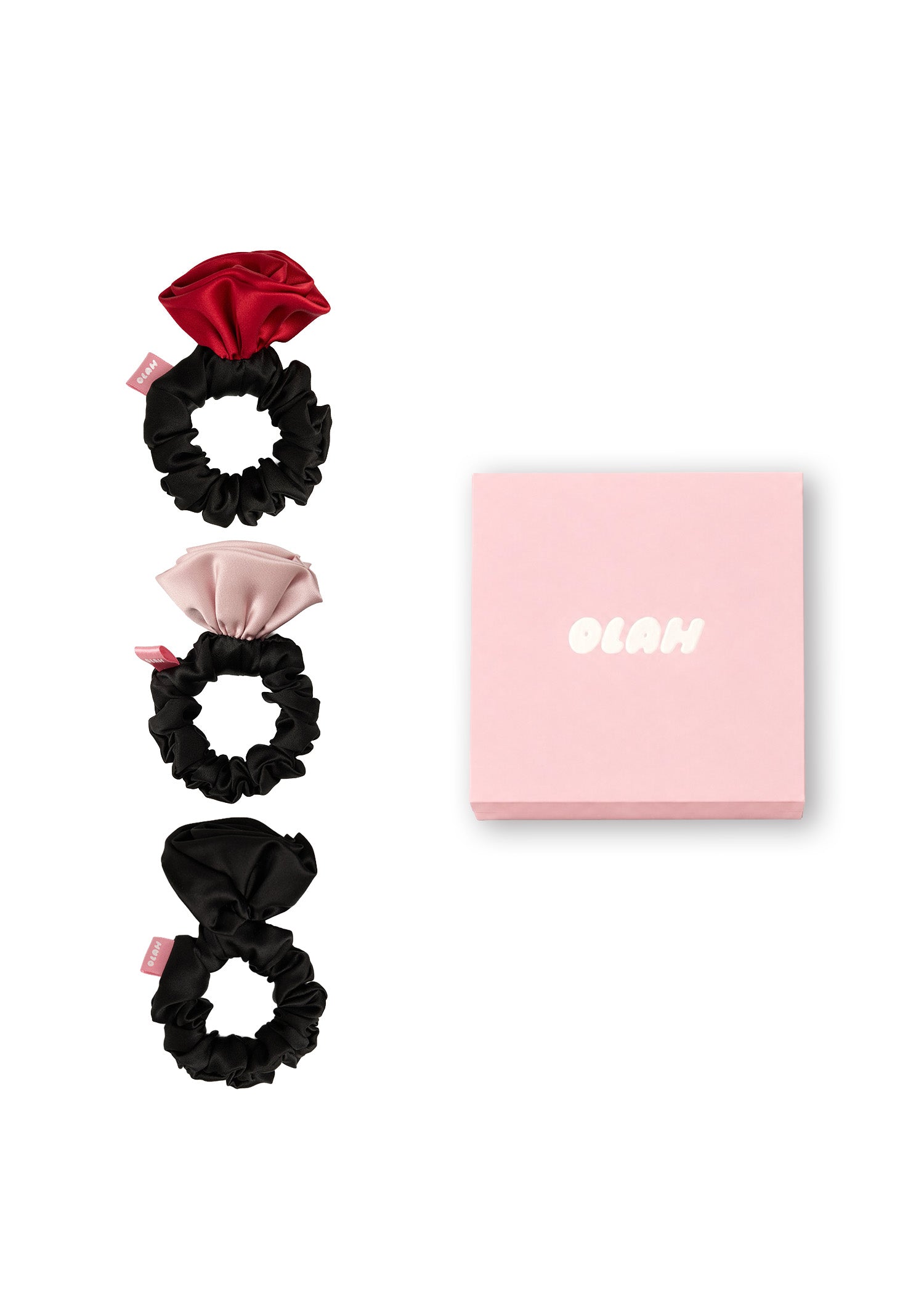 La Frida Rosa Silk Scrunchie Trio Gift Set