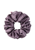Crystal Twinkle Silk Scrunchie - Purple