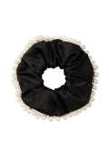 Pearl Glaze Silk Scrunchie - Black Sugar