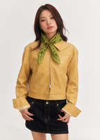 Paisley Silk Bandana Scarf 26 - Soft Olive